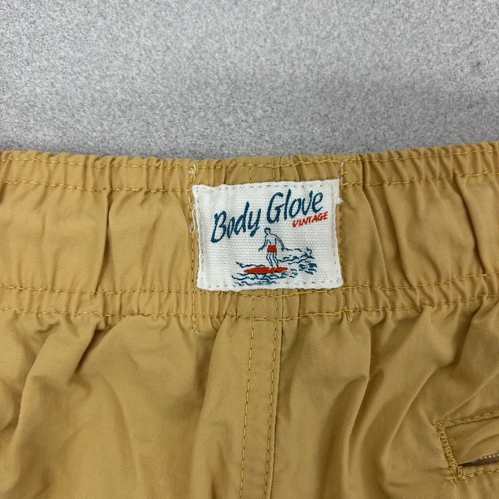 Body Glove Vintage Swim Trunks Colorblock Pastel Yellow Pink Blue Size M 32 Surf